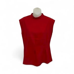 Of Mercer Red Sleeveless Blouse NEW